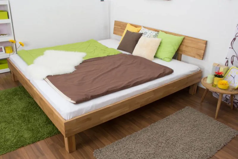 Futonbett / Massivholzbett Wooden Nature 01 Eiche geölt - Liegefläche 200 x 200 cm (B x L)