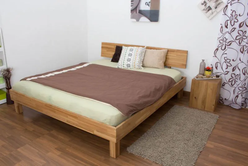 Futonbett / Massivholzbett Wooden Nature 02 Eiche geölt - Liegefläche 180 x 200 cm (B x L)