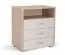 Jugendzimmer - Kommode Gabriel 03, Farbe: Eiche Braun / Creme - 88 x 78 x 52 cm (H x B x T)