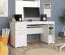 Schreibtisch mit Abstellplatz für den PC-Rechner Delare 02, Farbe: Weiß, Tastaturfach, ABS-Kanten, eine Schublade, Maße: 75,5 x 145 x 65,5 cm, vier Fächer