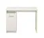 Neutraler Schreibtisch mit drei Fächer Rovat 02, Farbe: Weiß, ABS-Kanten, Griff: Grau, Maße: 74,5 x 100 x 50 cm, einfaches und modernes Design