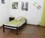Kinderbett / Jugendbett "Easy Premium Line" K1/1n, Buche Vollholz massiv Schokobraun - Maße: 90 x 200 cm