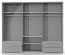 Drehtürenschrank / Kleiderschrank mit Rahmen Siumu 34, Farbe: Weiß / Weiß Hochglanz - 226 x 277 x 60 cm (H x B x T)