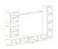Elegante Wohnwand Balestrand 120, Farbe: Grau / Weiß - Abmessungen: 180 x 280 x 40 cm (H x B x T), mit Push-to-open Funktion