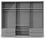 Großer Kleiderschrank | 6 Drehtüren | 4 Schubladen | 5 Fächer | mit 3 Kleiderstangen | 277 cm breit | Farbe: Weiß Abbildung