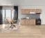 Esstisch Ourense 02, Farbe: Eiche Artisan / Schwarz - Abmessungen: 160 x 90 cm (B x T)
