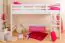 Hochbett für Kinder 90 x 200 cm | Massivholz: Buche | Weiß Lackiert | umbaubar in Einzelbett | Premium-Qualität | inkl. Rollrost Abbildung