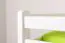 Hochbett für Kinder 120 x 200 cm | Massivholz: Buche | Weiß Lackiert | umbaubar in Einzelbett | Premium-Qualität | inkl. Rollrost Abbildung