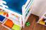90 x 200 cm Etagenbett mit Stauraum / 2 Schubladen für Kinder Massivholz: Buche | Weiß Lackiert | umbaubar in 2 Einzelbetten | Premium-Qualität | inkl. Rollroste Abbildung