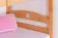 Etagenbett + Bettkasten für Kinder 90 x 200 cm | Massivholz: Buche | Natur Lackiert | inkl. Bettkasten | umbaubar in 2 Einzelbetten | inkl. Rollroste Abbildung