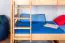 90 x 200 cm Etagenbett mit Stauraum / 2 Schubladen für Kinder Massivholz: Buche | Natur Lackiert | umbaubar in 2 Einzelbetten | Premium-Qualität | inkl. Rollroste Abbildung