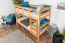 Etagenbett für Kinder 90 x 190 cm | Massivholz: Buche | Natur Lackiert | umbaubar in 2 Einzelbetten | inkl. Rollroste Abbildung