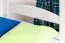Etagenbett mit Stauraum / 2 Schubladen für Kinder 90 x 200 cm | Massivholz: Buche | Weiß Lackiert | umbaubar in 2 Einzelbetten | Premium-Qualität | inkl. Rollroste Abbildung