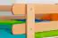 90 x 200 cm Etagenbett mit Stauraum / 2 Schubladen für Kinder Massivholz: Buche | Natur Lackiert | umbaubar in 2 Einzelbetten | Premium-Qualität | inkl. Rollroste Abbildung