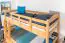 Etagenbett mit Stauraum / 2 Schubladen für Kinder 90 x 200 cm | Massivholz: Buche | Natur Lackiert | umbaubar in 2 Einzelbetten | Premium-Qualität | inkl. Rollroste Abbildung