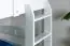Etagenbett für Kinder 90 x 190 cm | Massivholz: Buche | Weiß Lackiert | umbaubar in 2 Einzelbetten | inkl. Rollroste Abbildung