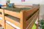 Hochbett für Kinder 120 x 190 cm | Massivholz: Buche | Natur Lackiert | umbaubar in Einzelbett | Premium-Qualität | inkl. Rollrost Abbildung