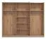 Schwebetürenschrank / Kleiderschrank Crina 11, Farbe: Eiche Artisan / Schwarz, zwei Kleiderstangen, ABS-Kanten, Maße: 224 x 262,5 x 65,5 cm