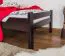 Einzelbett "Easy Premium Line" K1/2n, Buche Vollholz massiv schokobraun lackiert - Liegefläche: 90 x 200 cm