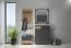 Sitzbank mit Stauraum / Schuhschrank Vaitele 03, Farbe: Anthrazit Hochglanz / Walnuss - 51 x 56 x 35 cm (H x B x T)