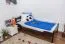Einzelbett "Easy Premium Line" K1/2n, Buche Vollholz massiv schokobraun lackiert - Liegefläche: 90 x 200 cm