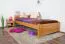 Kinderbett / Jugendbett Kiefer massiv Vollholz Erlefarben 78, inkl. Lattenrost - 100 x 200 cm
