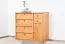 Schuhschrank Kiefer Vollholz massiv Erlefarben Junco 220 - Abmessungen: 80 x 90 x 40 cm (H x B x T)