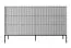 Moderne Kommode mit 6 Schubladen Worthing 64, Farbe: Grau / Schwarz / Gold, 91 x 154 x 39 cm, geriffelte Fronten, viel Stauraum, elegantes Design, langlebig