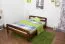 Bettrahmen für Kinder / Kinderbett 140 x 200 cm | Massivholz: Kiefer | Nuss Lackiert | inkl. Rollrost Abbildung