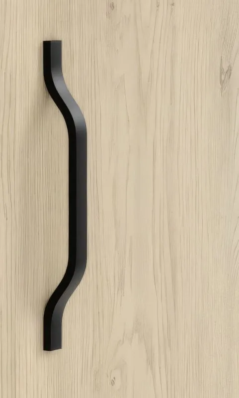 Metallgriffe für Aufsatz für Kleiderschrank Edegem 03 | Farbe: Schwarz