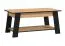 Eleganter Couchtisch mit schwarzen Beinen Potra 01, Farbe: Eiche Artisan / Schwarz Matt, ABS, Maße: 46,5 x 101 x 54,5 cm