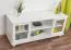 TV-Unterschrank Kiefer Vollholz massiv weiß lackiert 004 - Abmessung 55 x 136 x 47 cm (H x B x T)