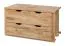 Modul 100 cm für Kleiderschrank Thari, 52 x 96 x 50cm, mit 2 Schubladen, in Eiche Natur, zum Verstauen von Wäsche, Massivholz 