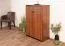 Kommode Mojokerto 19, Farbe: Walnuss / Schwarz - Abmessungen: 121 x 80 x 39 cm (H x B x T)