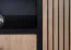 Kommode / Sideboard mit zwei Schubladen Jordalsgrenda 05, Farbe: Eiche / Schwarz, zwei Türen, 5 Fächer, Maße: 90 x 150 x 40 cm, für Wohnzimmer