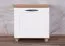 Sitzbank mit Stauraum / Schuhschrank Cuenca 09, Farbe: Eiche / Weiß - Abmessungen: 60 x 60 x 39 cm (H x B x T)