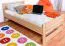 Bettrahmen für Kinder / Kinderbett 100 x 200 cm | Massivholz: Buche | Natur Lackiert Abbildung