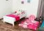 Bettrahmen für Kinder / Kinderbett 90 x 200 cm | Massivholz: Kiefer | Weiß Lackiert Abbildung