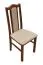 Gepolsterter Esszimmer Stuhl Twer mit Sitzpolster aus T-25 Schaum, Polsterung aus PES, Buchenholz in Nuss, Klassische Optik, Sitzhöhe von 47 cm
