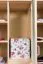 Vitrine / Kleiderschrank Columba 01 | Kiefer massiv | Farbe: Natur |121 x 50 x 194 cm (L x T x H) | 11 Fächer | Milchglasscheiben | 4 Schubladen