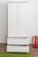 Weißer Massivholz Kleiderschrank