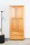Schrank Kiefer massiv Vollholz Erlefarben Junco 33 - Abmessungen: 195 x 84 x 42 cm (H x B x T)
