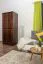 Kleiderschrank Kiefer Vollholz massiv Nussfarben 008 - Abmessung 190 x 80 x 60 cm (H x B x T)