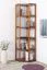 Regal / Eckregal Kiefer massiv Vollholz Eichefarben Rustikal Junco 58 - Abmessungen: 200 x 71 x 54 cm (H x B x T)