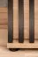 Garderobe Komplett - Set E Angvik, 4-teilig, Farbe: Eiche / Schwarz, zwei Schuhschränke, Spiegel mit zwei Ablageflächen, vier Haken, inkl. Sitzkissen