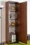 Schrank Mojokerto 20, Farbe: Walnuss / Schwarz - Abmessungen: 194 x 55 x 39 cm (H x B x T)