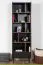 Regal Mairenke 10, Farbe: Walnuss / Schwarz matt - Abmessungen: 191 x 59 x 40 cm (H x B x T)