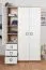 Kinderzimmer - Drehtürenschrank / Kleiderschrank Benjamin 19, Farbe: Buche / Weiß - 236 x 126 x 56 cm (H x B x T)