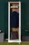Schrank Lotofaga 05, Farbe: Weiß / Walnuss - 193 x 65 x 38 cm (H x B x T)