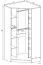 Schlafzimmer - Set | Eckkleiderschrank - Set N Fafe | 3-teilig | Farbe: Eiche Artisan / Schwarz | Soft-Close-System | Kommode | Schrank